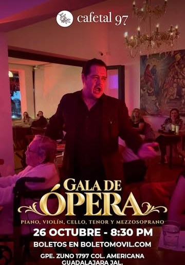 Flyer de 26 de octubre 8:30 pm en Cafetal 97