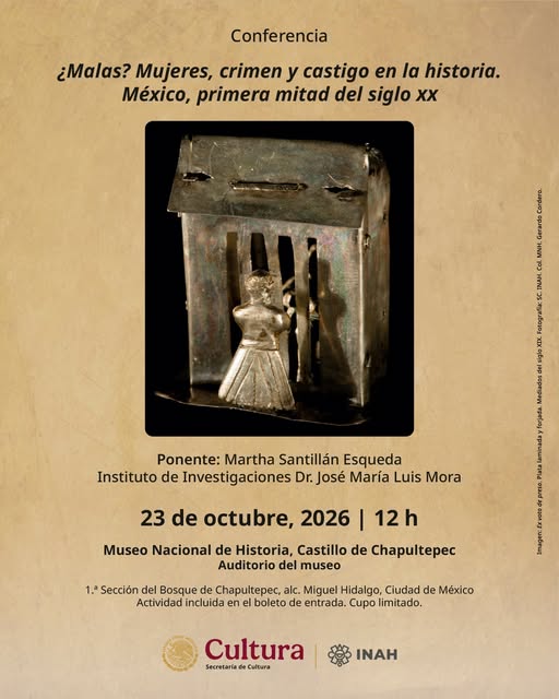 Flyer de Charla: Mujeres y sistema penal en el s. XX