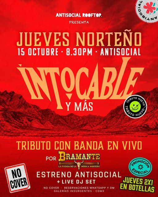 Flyer de Tributo a Intocable