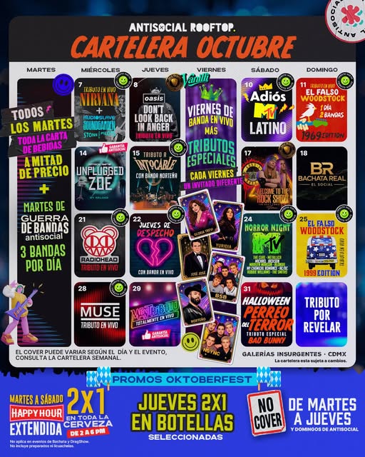 Flyer de Tributo Guns N Roses + Horror Night MTV