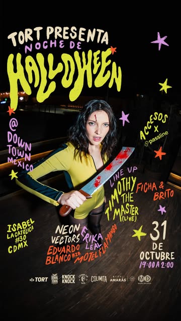 Flyer de Halloween en la Terraza de Downtown