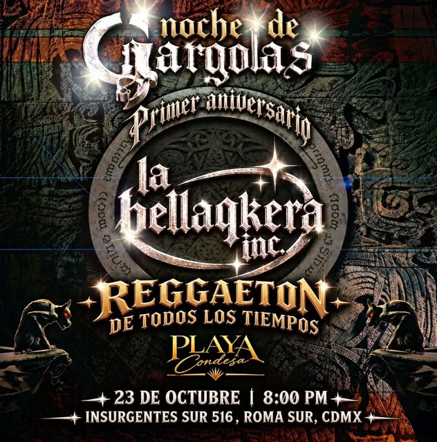 Flyer de Noche de Gárgolas