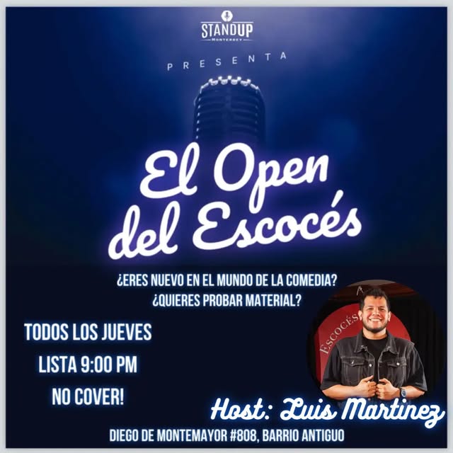 Flyer de Jueves de Open mic