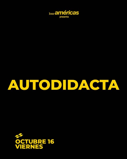 Flyer de Autodidacta se presenta este viernes 16 de octubre en el #RedRoom de Bar americas!