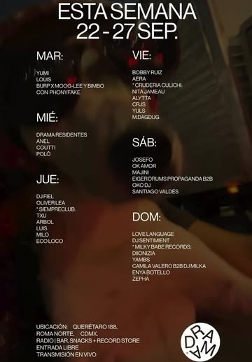Flyer de 22 — 27 SEPTIEMBRE @ Drama Radio