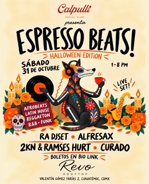 Flyer de Este 31 de Octubre no venimos a pedir dulces, venimos a bailar