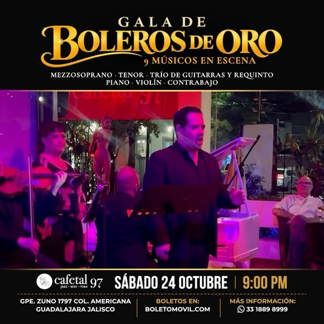 Flyer de Sábado 24 de octubre en punto de las 9:00 pm. en Cafetal 97