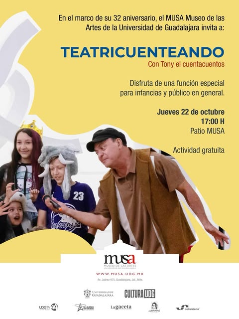 Flyer de Historias fantásticas con Tony el cuentacuentos