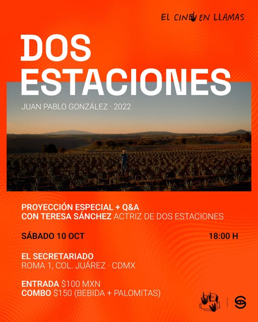 Flyer de Dos Estaciones + Q&A con Teresa Sánchez