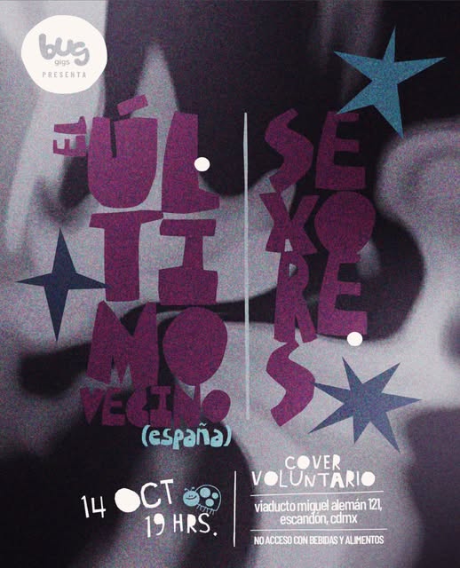 Flyer de GIG sorpresa en BUG este miércoles 14 de octubre!!!