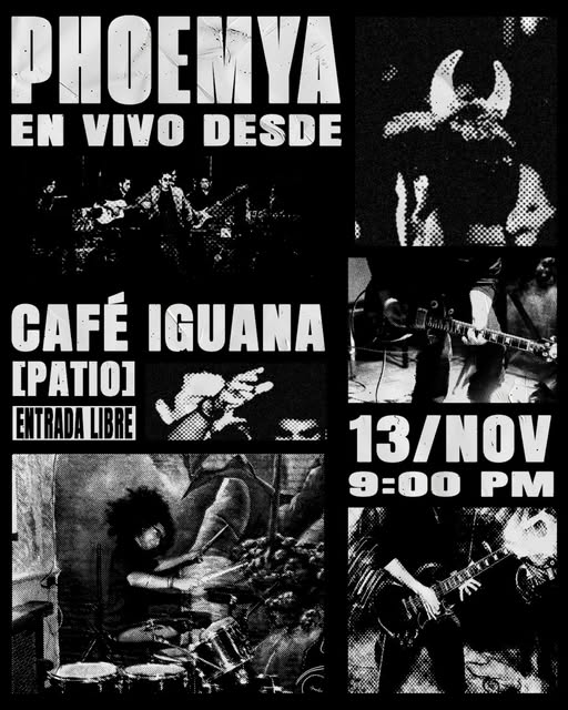 Flyer de Noche Bíblica en Patio del Café Iguana