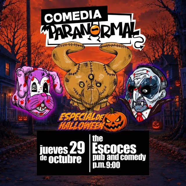 Flyer de Show de Terror y Comedia