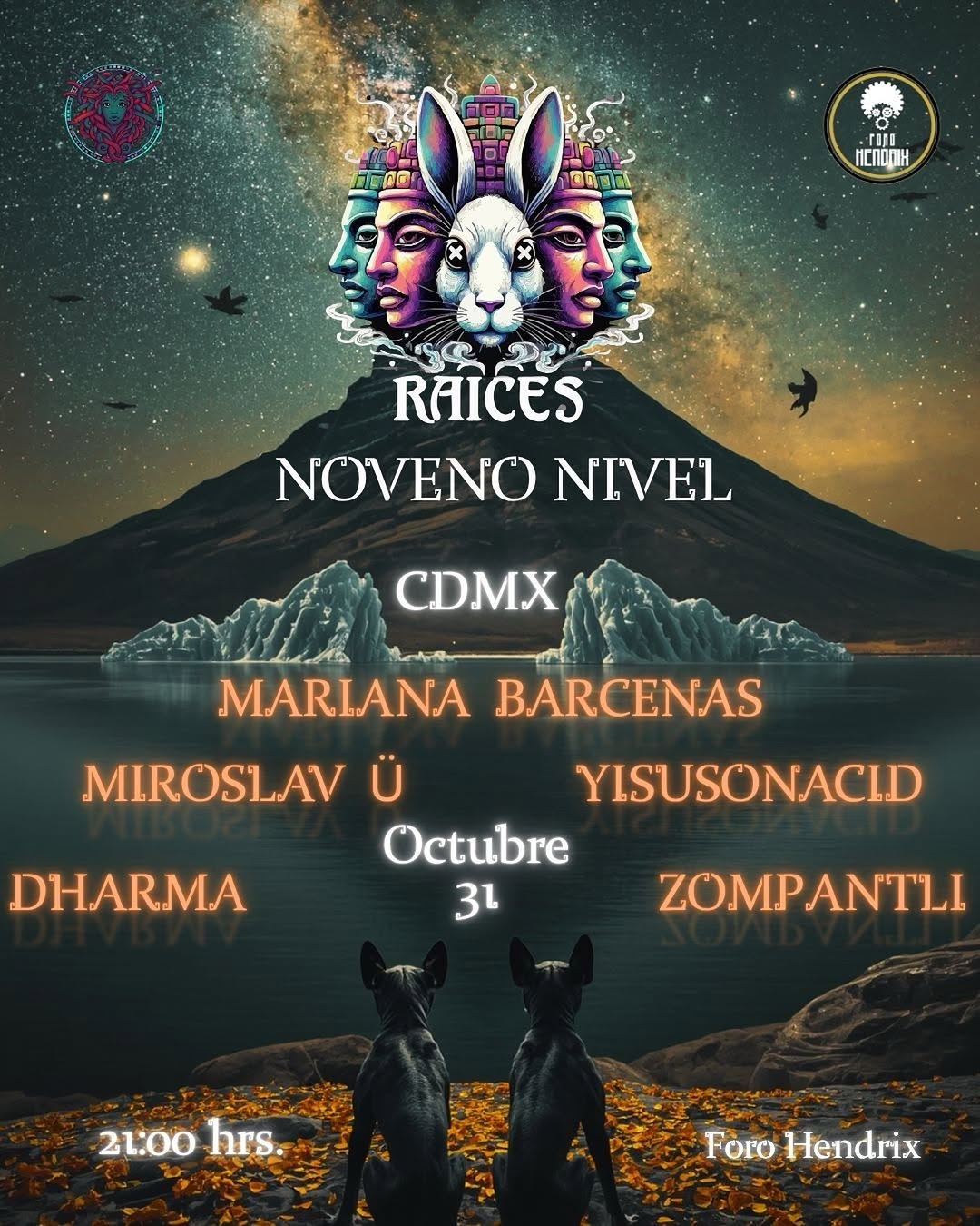 Flyer de Experiencia Inmersiva de Día de Muertos