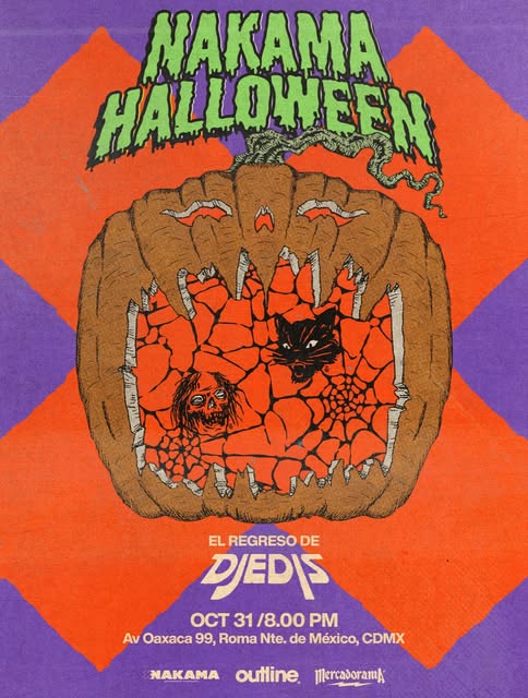 Flyer de Este próximo 31 de octubre habrá Halloween de Nakama en @outline_cdmx