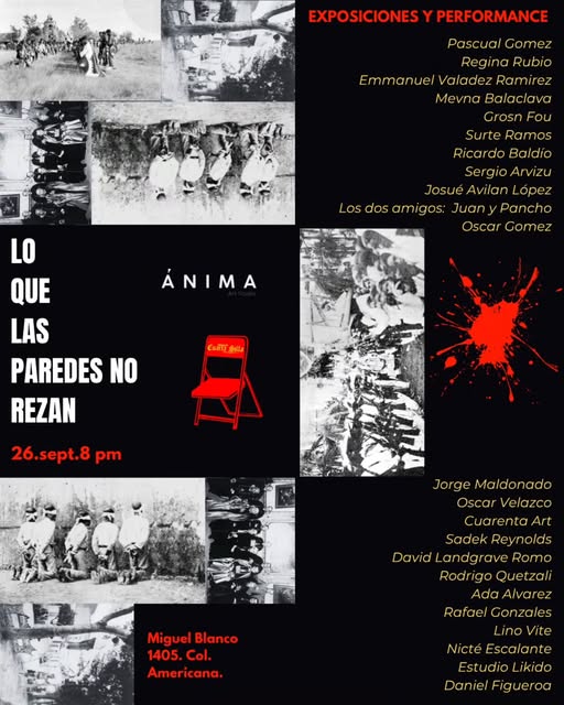 Flyer de Lo Que Las Paredes No Rezan Colectiva